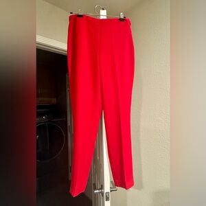Elie Tahari Tailored Red Slim Trouser Pants — Size 8